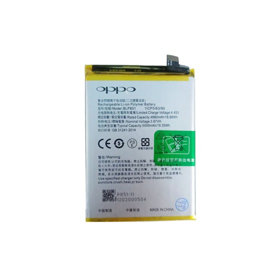 BATTERY OPPO A74 4G/CHP2219/A74 5G/CPH2197/RENO 6 LITE/CPH2365/A95 4G/CHP2365/CPH2365 BLP851 4880MAH